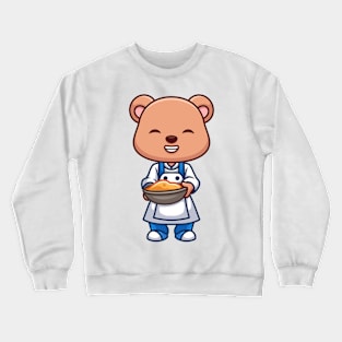 Chef Bear Cute Cartoon Crewneck Sweatshirt